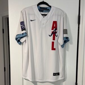 Nike White Jersey with Red and Blue Details